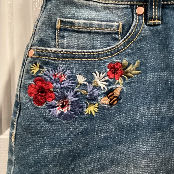 Denim Skirt with Embroidery - Picture 2 of 5